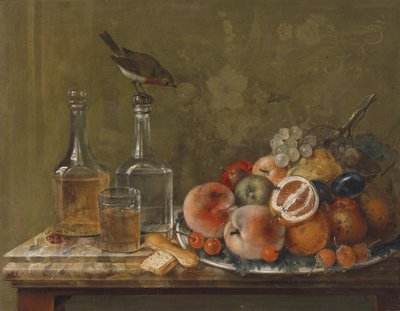 Still Life with Fruits and Glass Carafes by Johann Matthias Wurzer